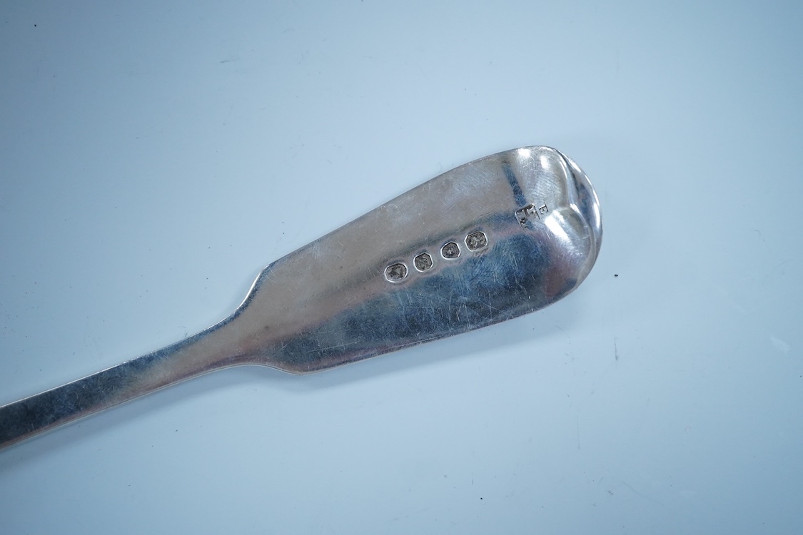 An early Victorian silver fiddle pattern fish slice by John & Henry Lias, London, 1842, 30.6cm.